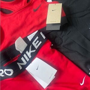 Nike Red and Black Activewear Ensemble